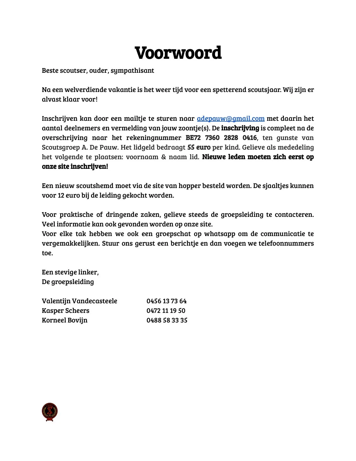 Pagina 2 van 't Pauwtje van september tot december 2026